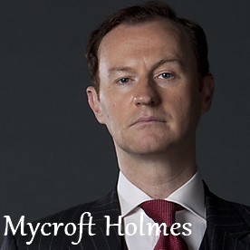 Photo de Mycroft Holmes, interprété par Mark Gatiss, dans la série Sherlock