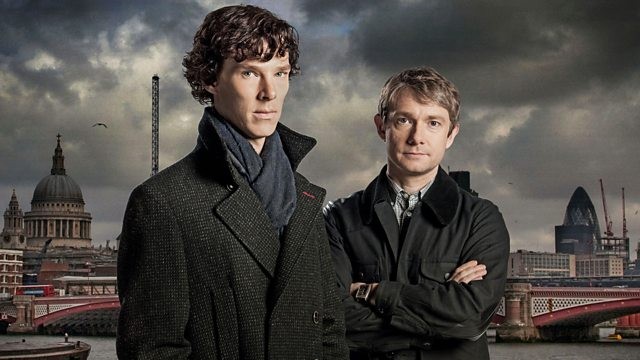 Sherlock (Benedict Cumberbatch) et Watson (Martin Freeman)