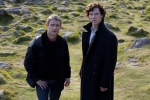 Photo promotionnelle du deuxième épisode de la saison 2 de Sherlock (Sherlock Holmes et john Watson - Dartmoor)